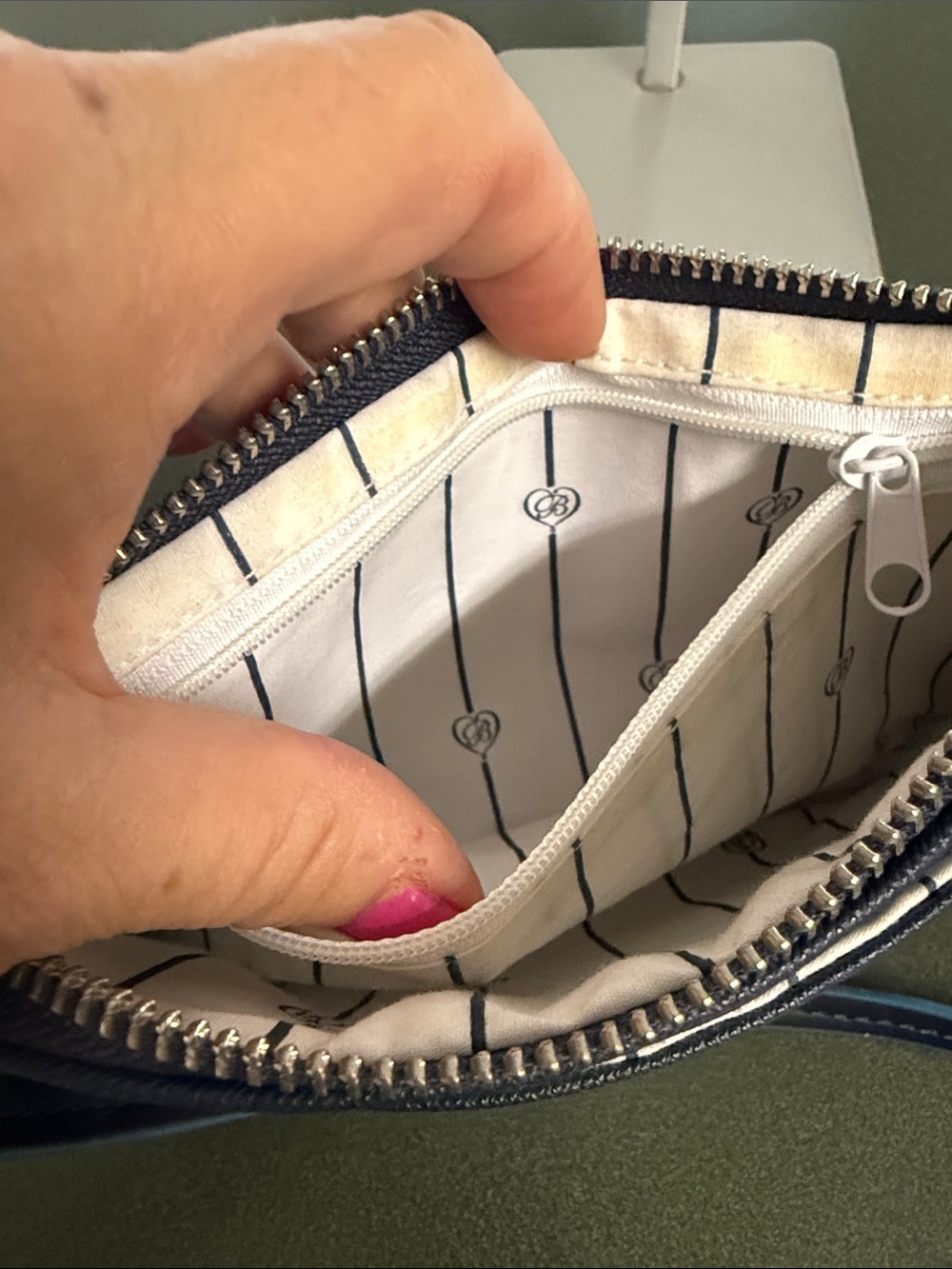 Brighton Navy Crossbody with Multicolor Heart Medallion - Picture 6 of 9